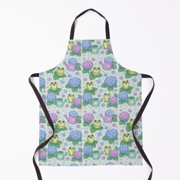 Item preview, Frog Hydrangea Garden Pattern designed and sold by Soft Berry Studio.