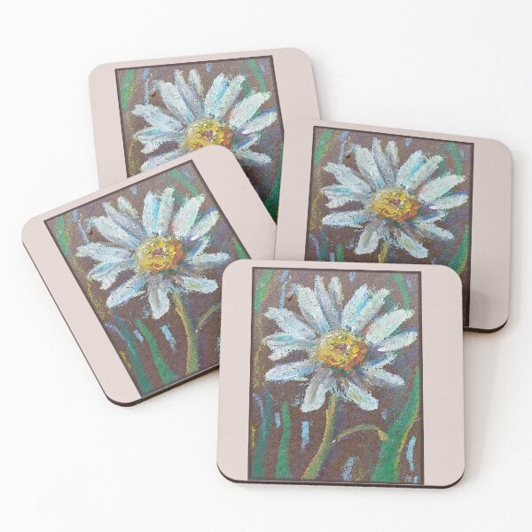 Item preview, Daisy chamomile oil pastel drawing designed and sold by Madie Kay.