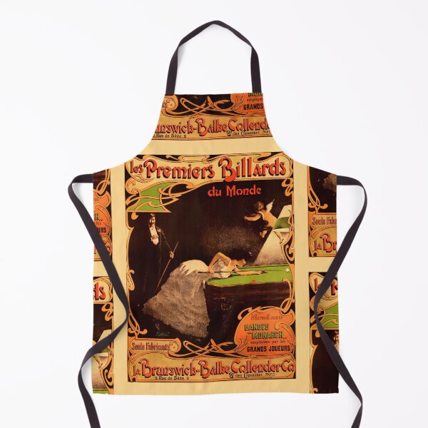 Item preview, Vintage Art Nouveau Billiard Poster | La Brunswick-Balke-Collender Co | Elegant & Whimsical Advertisement Print designed and sold by artofuniverse.