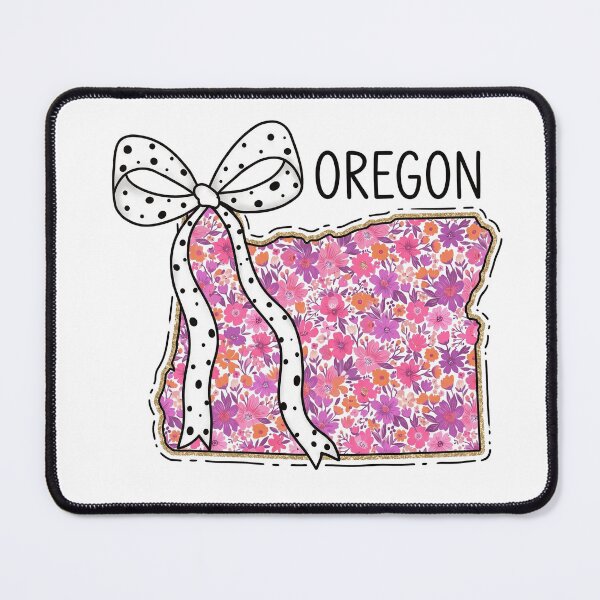 Item preview, Cute Oregon Floral Map Graphic Coquette Bow Design designed and sold by Paper Drip.