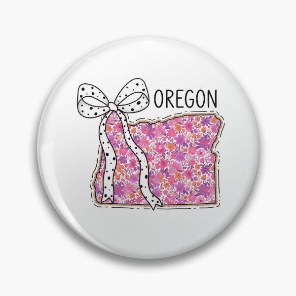 Item preview, Cute Oregon Floral Map Graphic Coquette Bow Design designed and sold by Paper Drip.