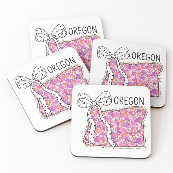 Item preview, Cute Oregon Floral Map Graphic Coquette Bow Design designed and sold by Paper Drip.