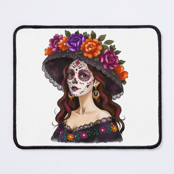 Item preview, Elegant Catrina Woman Watercolor Portrait designed and sold by Ms. Iryna.