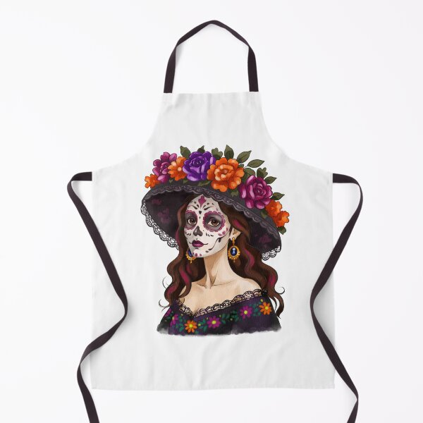 Item preview, Elegant Catrina Woman Watercolor Portrait designed and sold by Ms. Iryna.