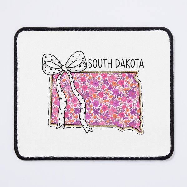 Item preview, Cute Sorth Dakota Floral Map Graphic Coquette Bow Design designed and sold by Paper Drip.
