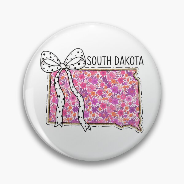 Item preview, Cute Sorth Dakota Floral Map Graphic Coquette Bow Design designed and sold by Paper Drip.