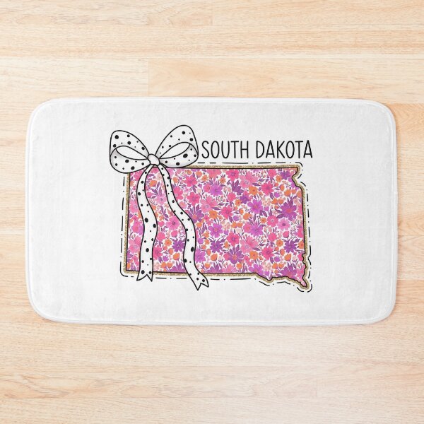 Item preview, Cute Sorth Dakota Floral Map Graphic Coquette Bow Design designed and sold by Paper Drip.