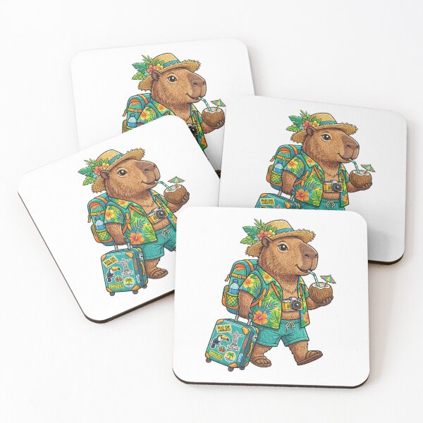 Item preview, Tourist Capybara Summer Vacation designed and sold by TeeARTHY.