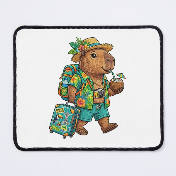 Item preview, Tourist Capybara Summer Vacation designed and sold by TeeARTHY.