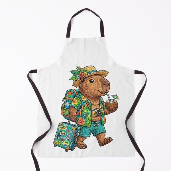 Item preview, Tourist Capybara Summer Vacation designed and sold by TeeARTHY.
