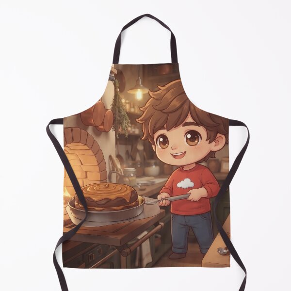 Item preview, Boy baking a chocolate cake with dulce de leche designed and sold by Azurart2.