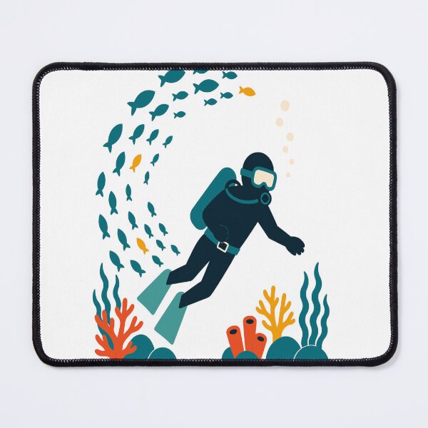 Item preview, Divers in a school of fish – coral reef underwater world designed and sold by Lyfeinsights.