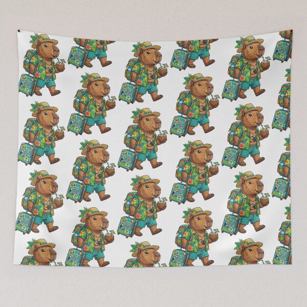 Item preview, Tourist Capybara Summer Vacation designed and sold by TeeARTHY.