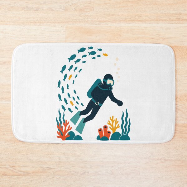 Item preview, Divers in a school of fish – coral reef underwater world designed and sold by Lyfeinsights.