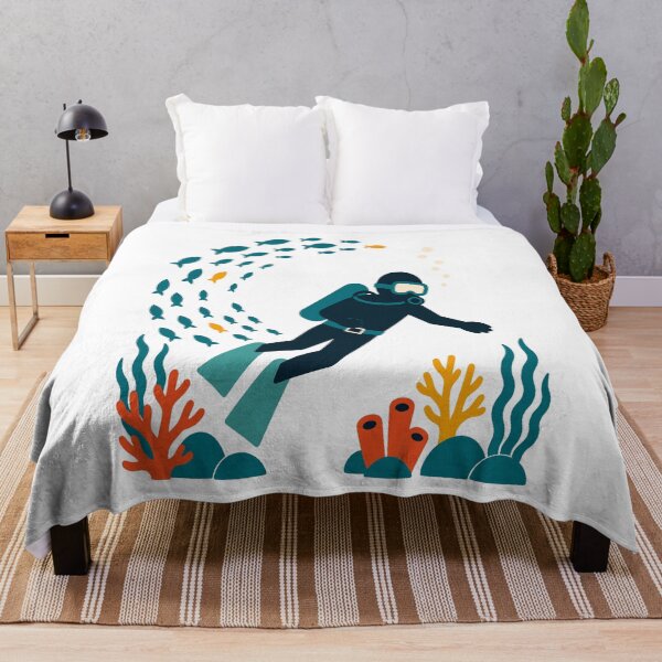 Item preview, Divers in a school of fish – coral reef underwater world designed and sold by Lyfeinsights.