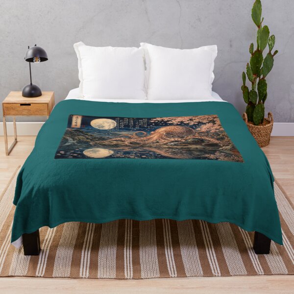 Item preview, Octopus Tea Ceremony under the Full Moon, Japanese Ukiyo-e Style designed and sold by Natalia-Vlad.