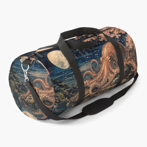 Item preview, Octopus Tea Ceremony under the Full Moon, Japanese Ukiyo-e Style designed and sold by Natalia-Vlad.