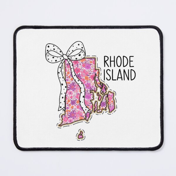 Item preview, Cute Rhode Island Floral Map Graphic Coquette Bow Design designed and sold by Paper Drip.