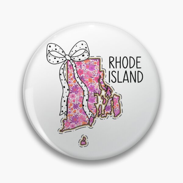 Item preview, Cute Rhode Island Floral Map Graphic Coquette Bow Design designed and sold by Paper Drip.