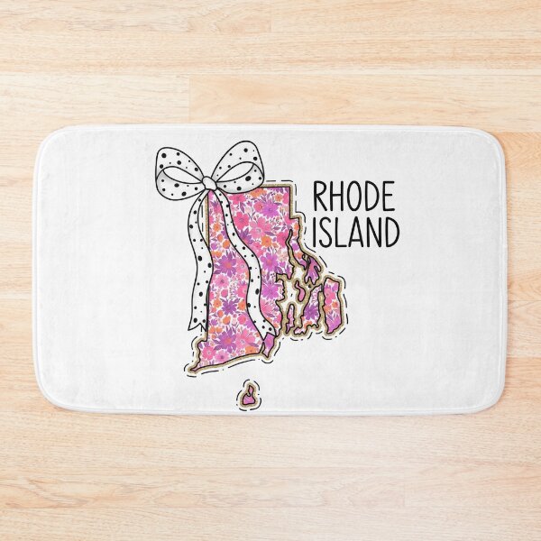 Item preview, Cute Rhode Island Floral Map Graphic Coquette Bow Design designed and sold by Paper Drip.
