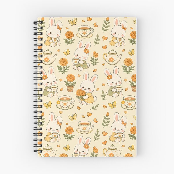 Item preview, Bunny Marigold Tea Garden Pattern designed and sold by Soft Berry Studio.
