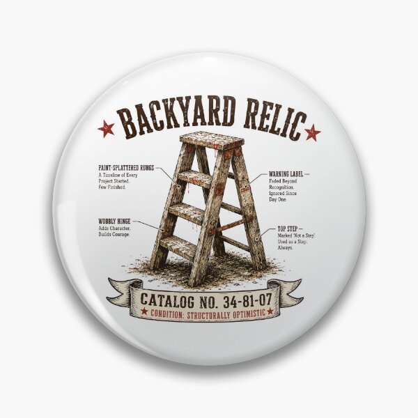 Item preview, Vintage Step Ladder T-Shirt | Backyard Relic | Funny DIY Gift designed and sold by Mikoff04-arts.