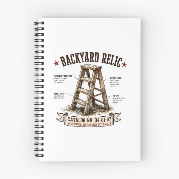 Item preview, Vintage Step Ladder T-Shirt | Backyard Relic | Funny DIY Gift designed and sold by Mikoff04-arts.