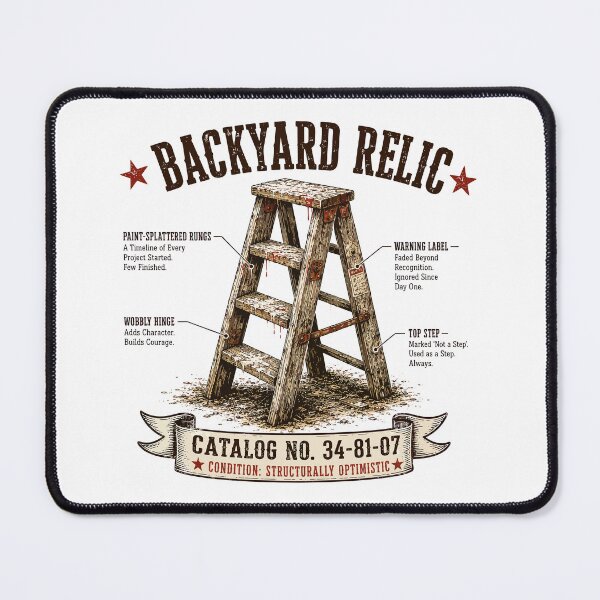 Item preview, Vintage Step Ladder T-Shirt | Backyard Relic | Funny DIY Gift designed and sold by Mikoff04-arts.