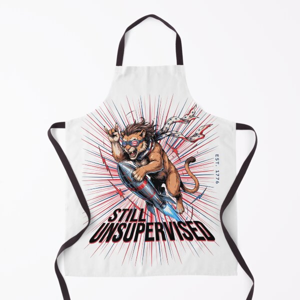 Item preview, Still Unsupervised Lion Rock On Patriotic Tee v4 designed and sold by DarylWelsh2024.