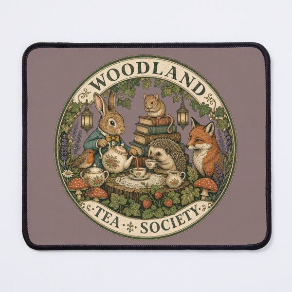 Item preview, Woodland Tea Society Cute Cottagecore Animals Vintage Tea Party T-Shirt designed and sold by Print Finds.