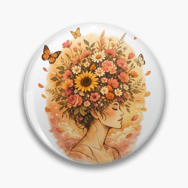 Item preview, Floral Harmony Portrait Art designed and sold by Maniwarsi.
