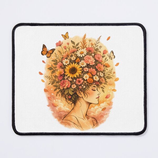 Item preview, Floral Harmony Portrait Art designed and sold by Maniwarsi.