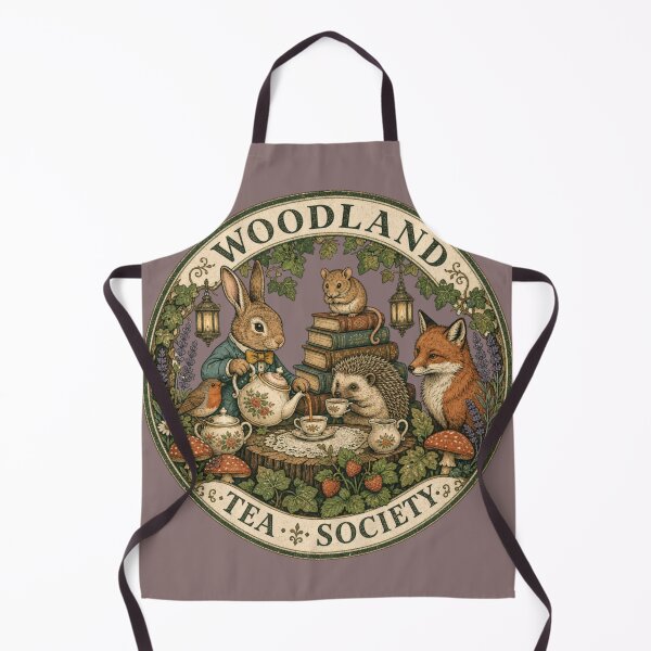 Item preview, Woodland Tea Society Cute Cottagecore Animals Vintage Tea Party T-Shirt designed and sold by Print Finds.