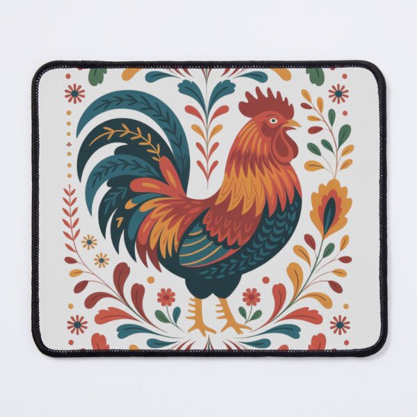 Item preview, a stylized folk art rooster designed and sold by 123ks.