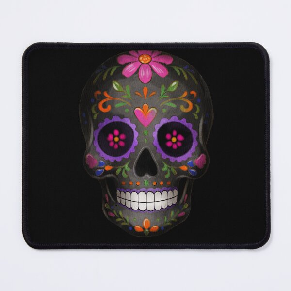 Item preview, Black Sugar Skull Watercolor Illustration for Day of the Dead designed and sold by Ms. Iryna.