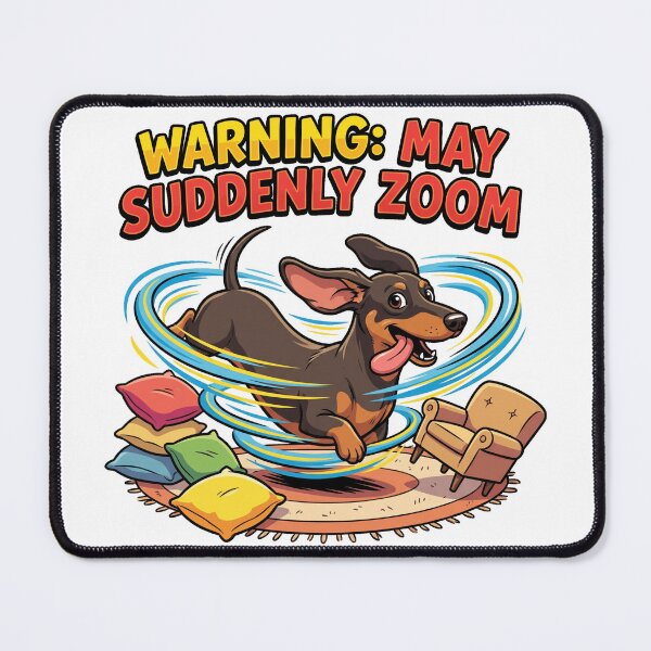 Item preview, Warning May Suddenly Zoom Funny Dachshund Zoomies Shirt | Hyper Doxie Gift designed and sold by jgoteiner.