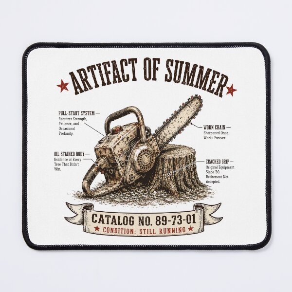 Item preview, Vintage Chainsaw T-Shirt | Artifact of Summer | Retro Lumberjack Gift designed and sold by Mikoff04-arts.