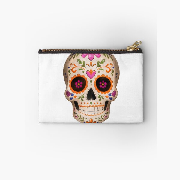 Item preview, White Sugar Skull Watercolor Illustration with Floral Ornament designed and sold by Ms. Iryna.
