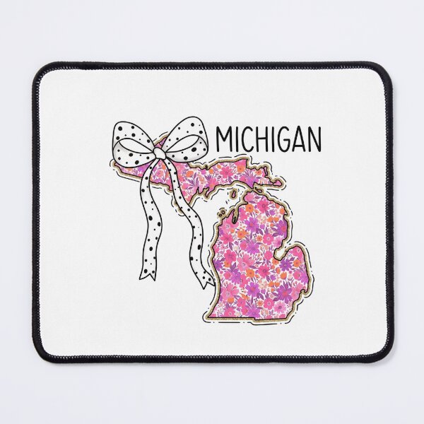 Item preview, Cute Michigan Floral Map Graphic Coquette Bow Design designed and sold by Paper Drip.