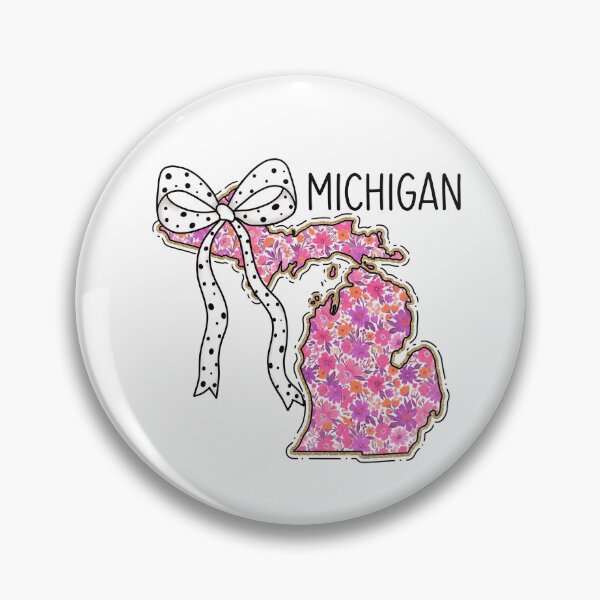 Item preview, Cute Michigan Floral Map Graphic Coquette Bow Design designed and sold by Paper Drip.