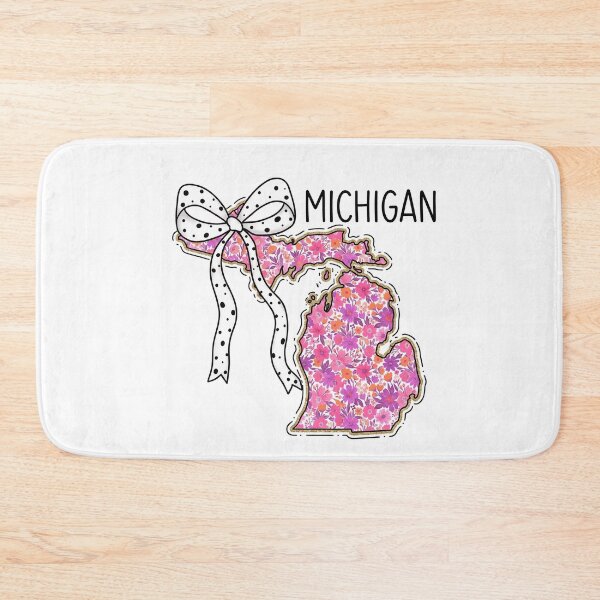 Item preview, Cute Michigan Floral Map Graphic Coquette Bow Design designed and sold by Paper Drip.