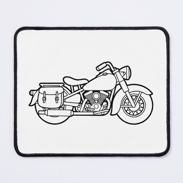 Item preview, Classic Cruiser Motorcycle Vintage Line Art designed and sold by ArtPer-design.