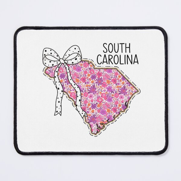 Item preview, Cute South Carolina Floral Map Graphic Coquette Bow Design designed and sold by Paper Drip.