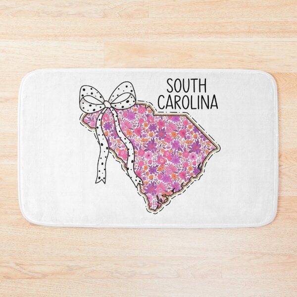 Item preview, Cute South Carolina Floral Map Graphic Coquette Bow Design designed and sold by Paper Drip.