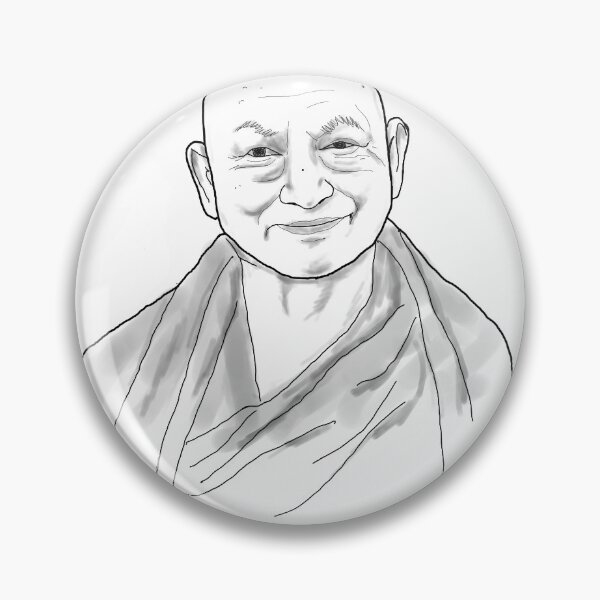 Item preview, Kyabje Lama Thubten Zopa Rinpoche Sketch Grayscale designed and sold by BOKEbyTC.