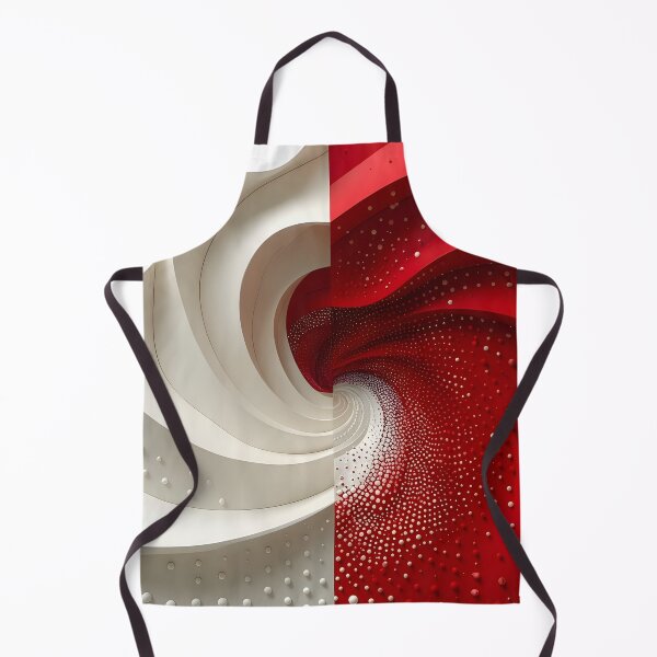 Item preview, Dual Spiral Abstraction in Red and White designed and sold by Vicky Brago-Mitchell®.