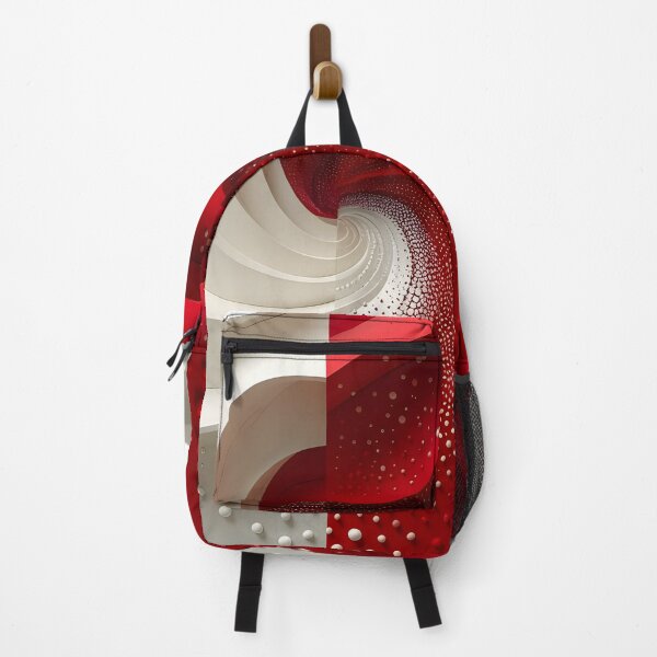Item preview, Dual Spiral Abstraction in Red and White designed and sold by Vicky Brago-Mitchell®.