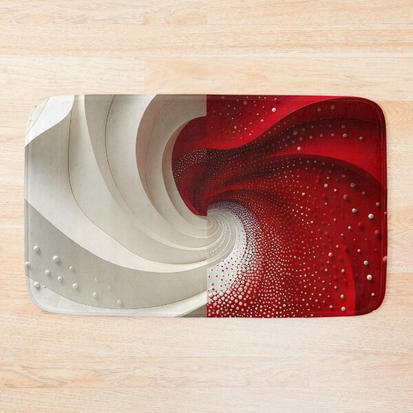 Item preview, Dual Spiral Abstraction in Red and White designed and sold by Vicky Brago-Mitchell®.