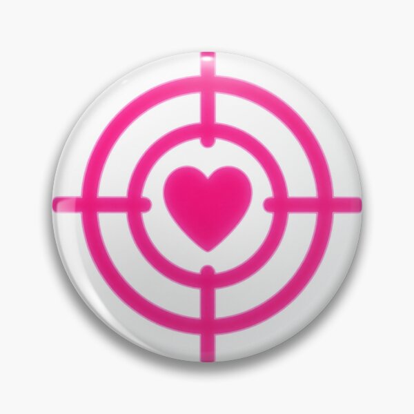 Artikelvorschau, Neon Pink Heart Crosshair | Love Target Aesthetic | Cyberpunk Symbol entworfen und verkauft von Mypixieart.