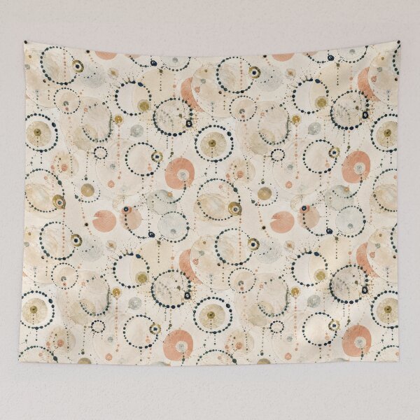 Item preview, Elegant Watercolor Circle Pattern | Organic Ink Bubble Seamless Design designed and sold by SWSandraWechner.